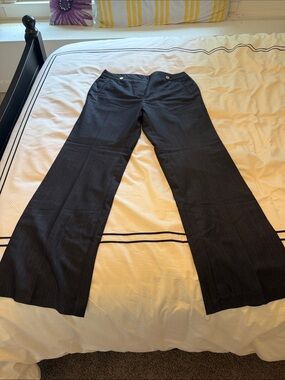 Anne Klein Black Wide-Leg Dress Pants